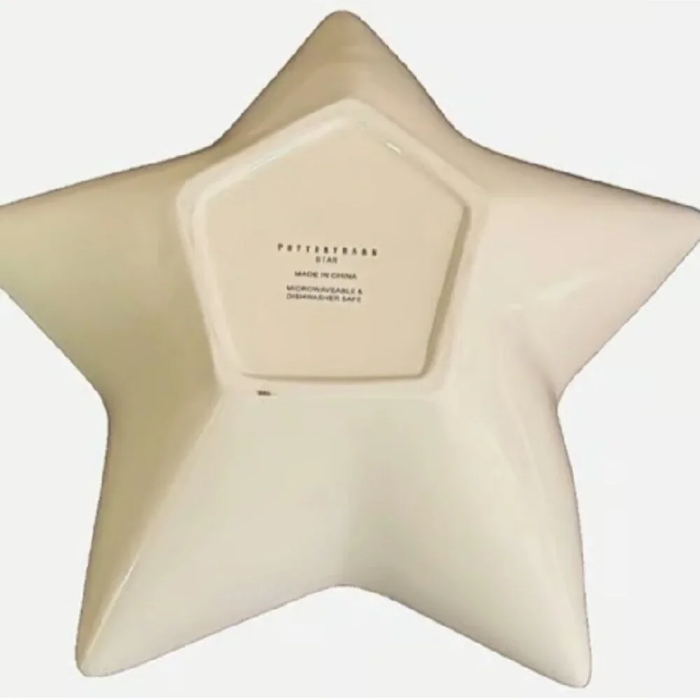 NEW Pottery Barn Star Serving Bowl | NWOT White Ivory Rustic Stoneware Bowl